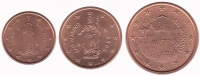 San Marino UNC 1, 2 en 5 Cent 2006